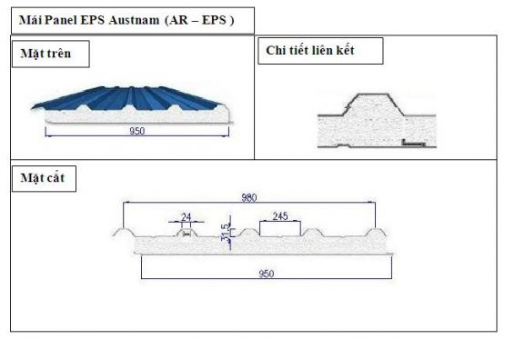 Panel EPS mái của Austnam