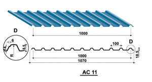 Tấm lợp tôn Austnam AC 11