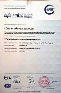 Chứng nhận ISO của Công ty Cổ phần Austnam