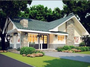 mẫu nhà cấp 4 nông thôn mái tôn