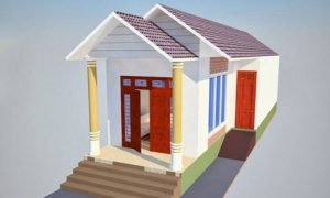 mẫu nhà cấp 4 nông thôn mái tôn