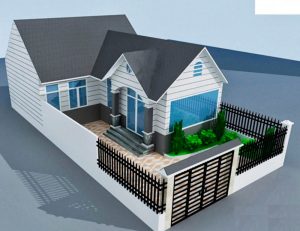 mẫu nhà cấp 4 nông thôn mái tôn