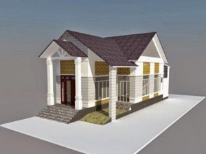 nhà cấp 4 mái tôn nông thôn