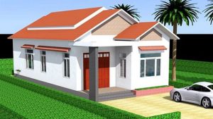 mẫu nhà cấp 4 nông thôn mái tôn đẹp