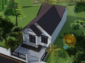 nhà cấp 4 mái tôn nông thôn